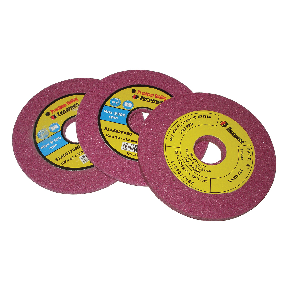 Tecomec Grinding Wheel – 1/4″-.325″, 105x22x3.2mm