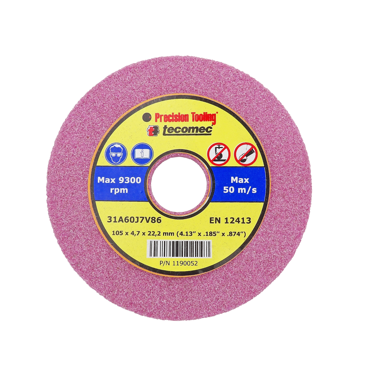 Tecomec Grinding Wheel – 3/8″-.404″, 105x22x4.7mm