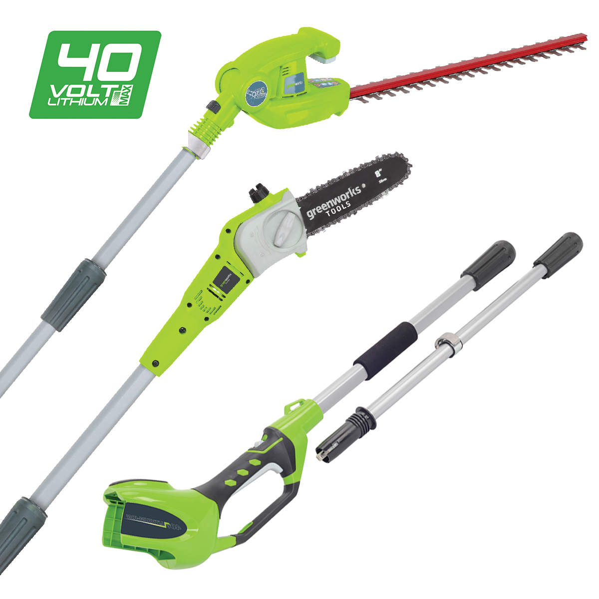 40V Pole Saw & Hedge Trimmer 2-in-1 – skin only