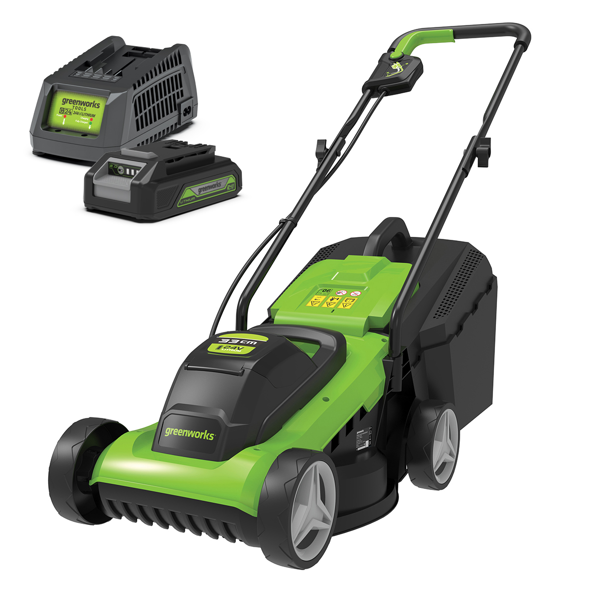 24V 2.0Ah 32cm/12.6″ Lawnmower Kit