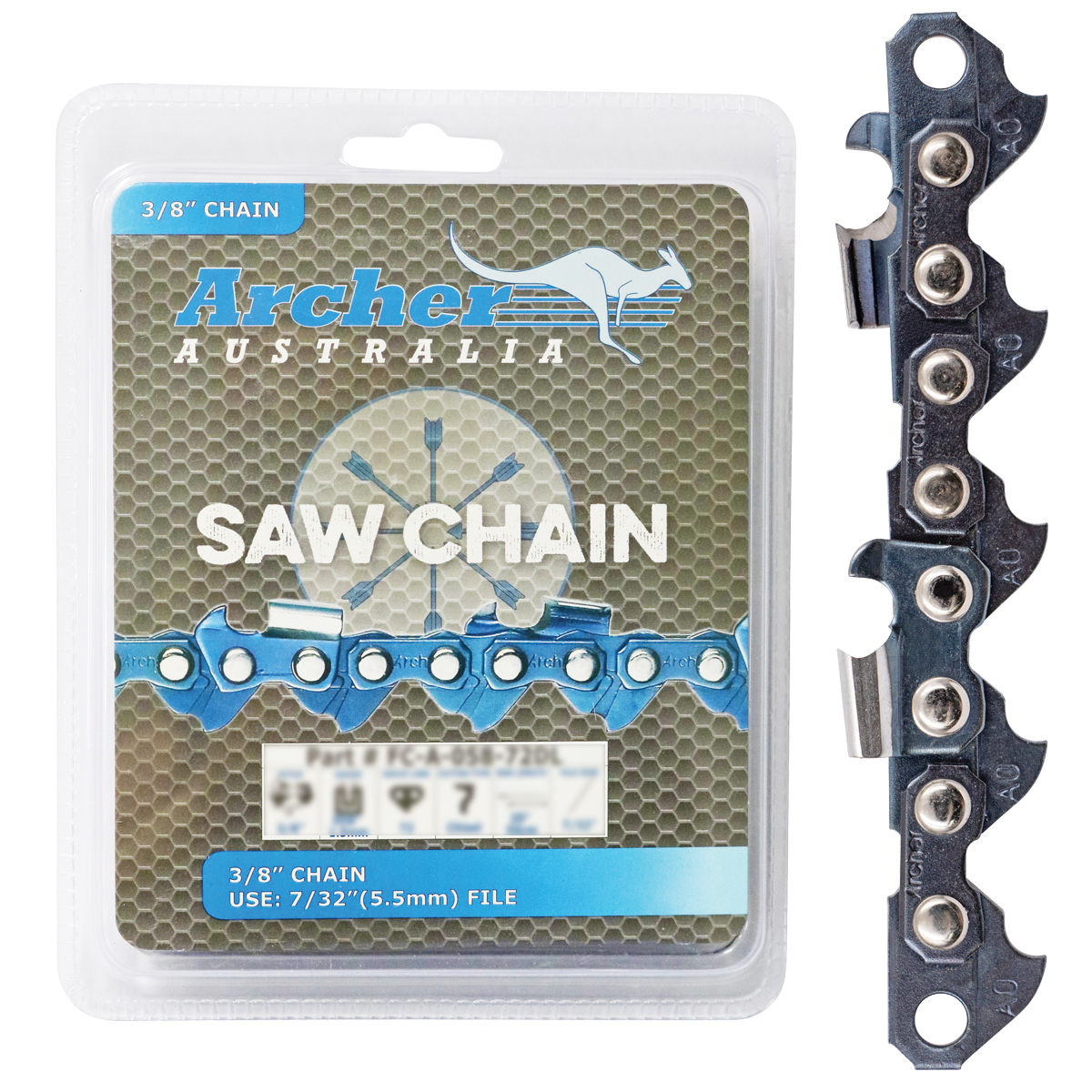 Archer Chain Loop – 3/8″, .050″, 72DL, Semi Chisel