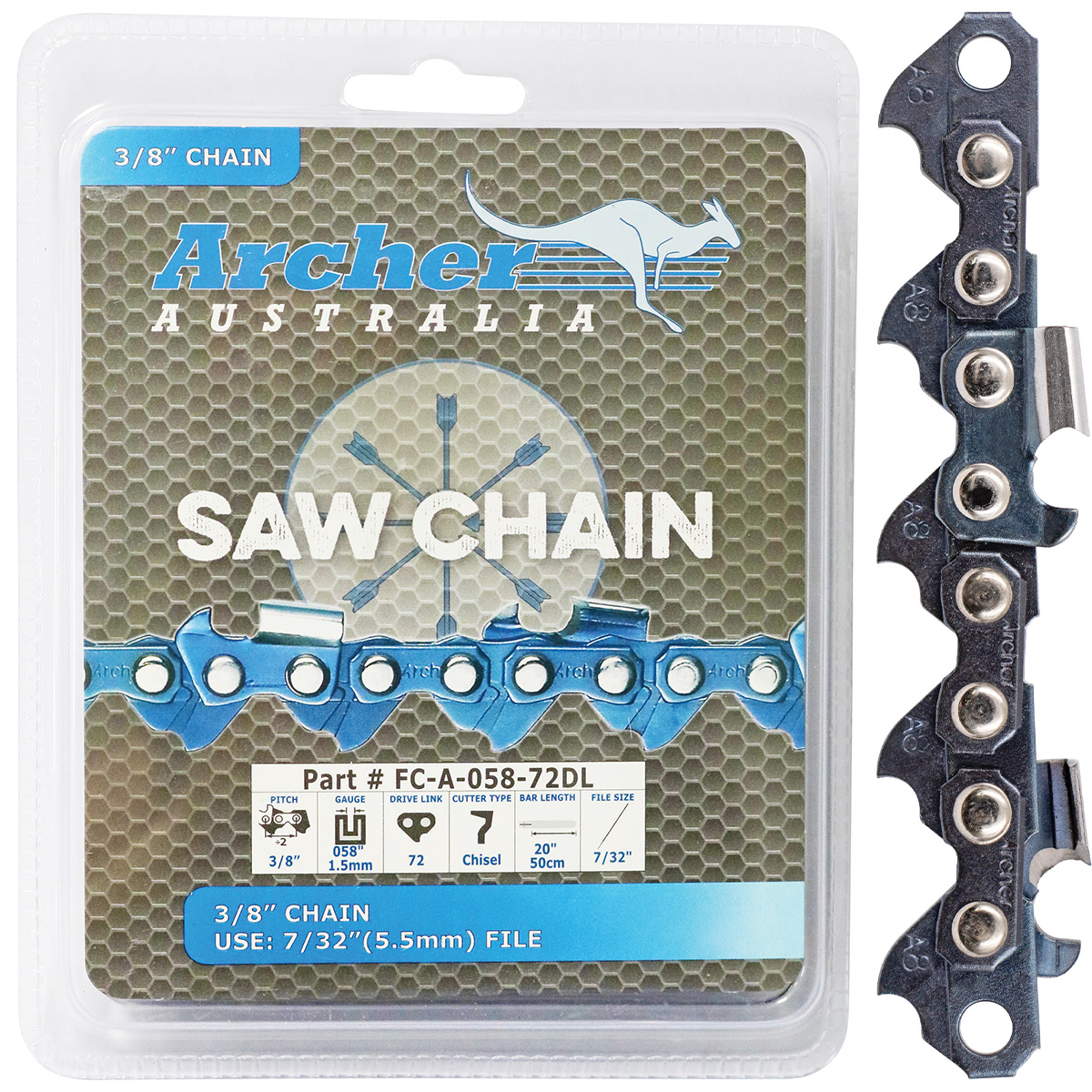 Archer Chain Reel – 3/8″, .058″, 100ft, Semi Chisel, Ripping
