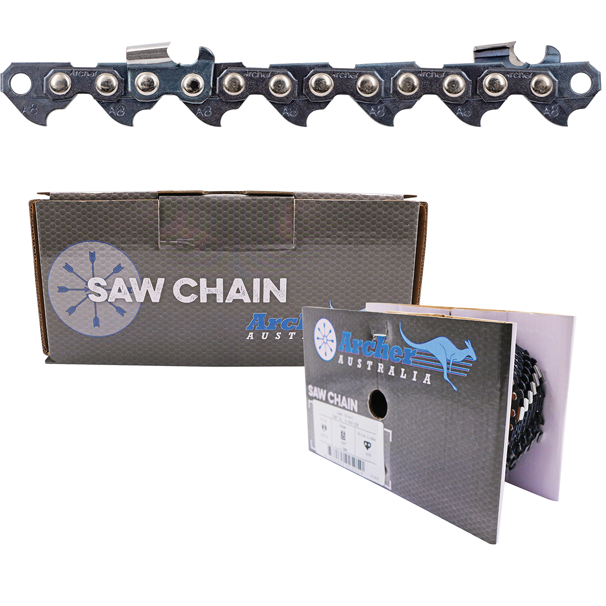 Archer Chain Reel – 3/8″, .058″, 25ft, Semi Chisel, Skip Tooth