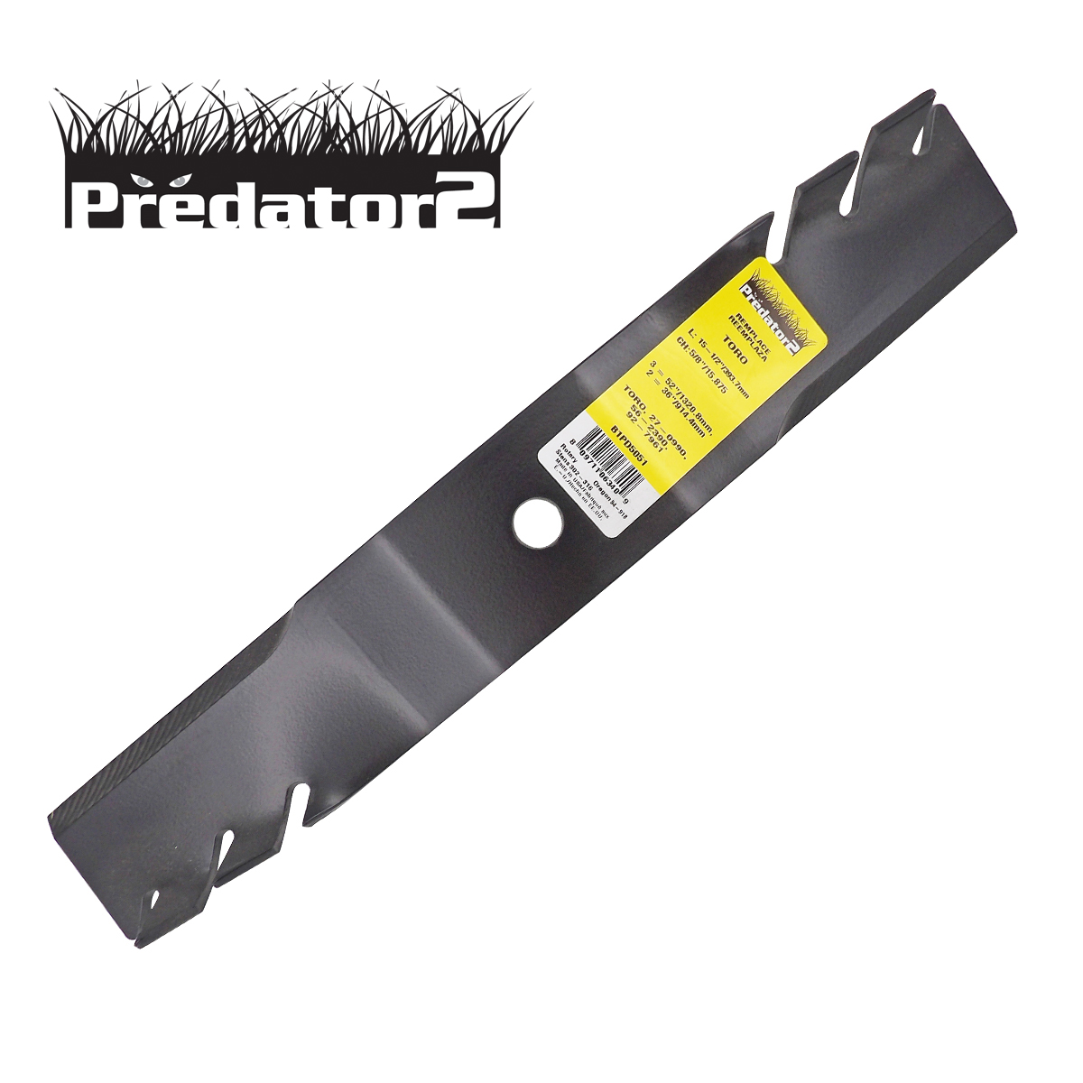 Predator Blade – 393mm/15-1/2″ Aftermarket Toro – 3 for 44″