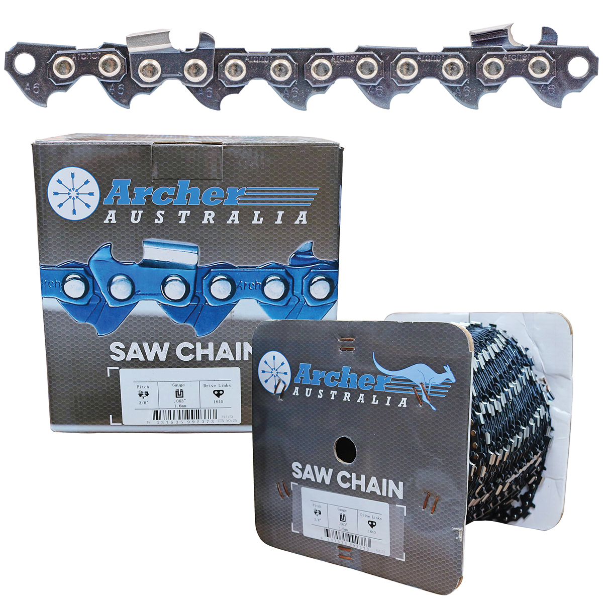 Archer Chain Reel – 3/8″, .063″, 100ft, Full Chisel, Skip Tooth