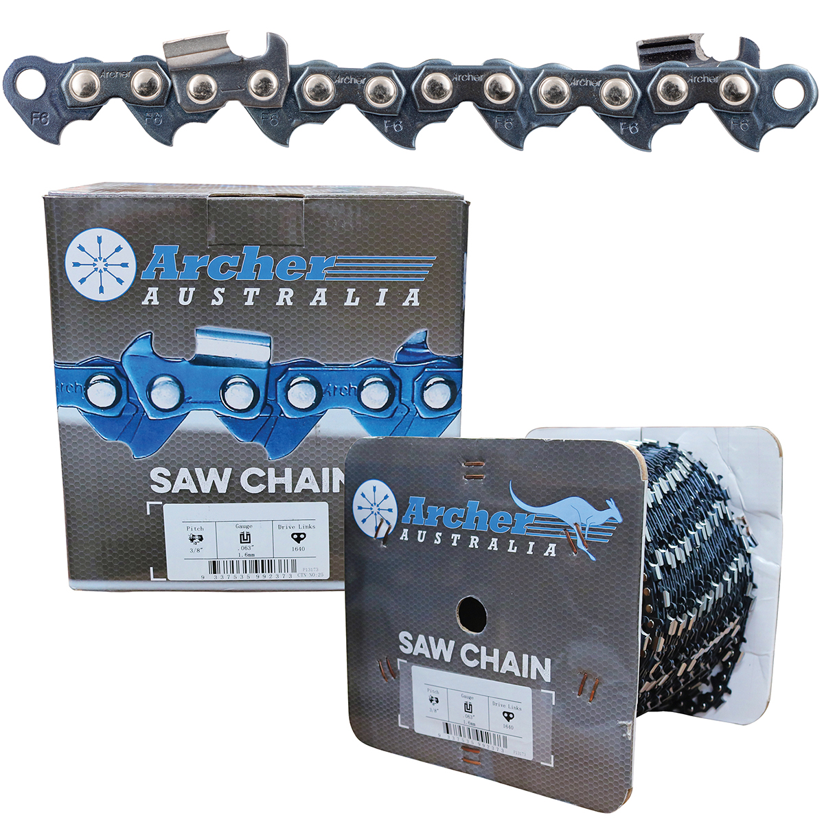 Archer Chain Reel – .404″, .063″, 100ft, Full Chisel, Skip Tooth