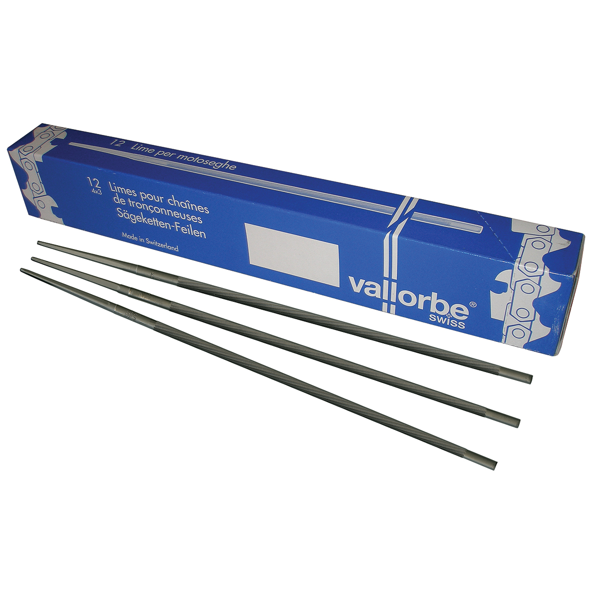 Vallorbe Round Chainsaw File – 3/16″, Dozen Pack
