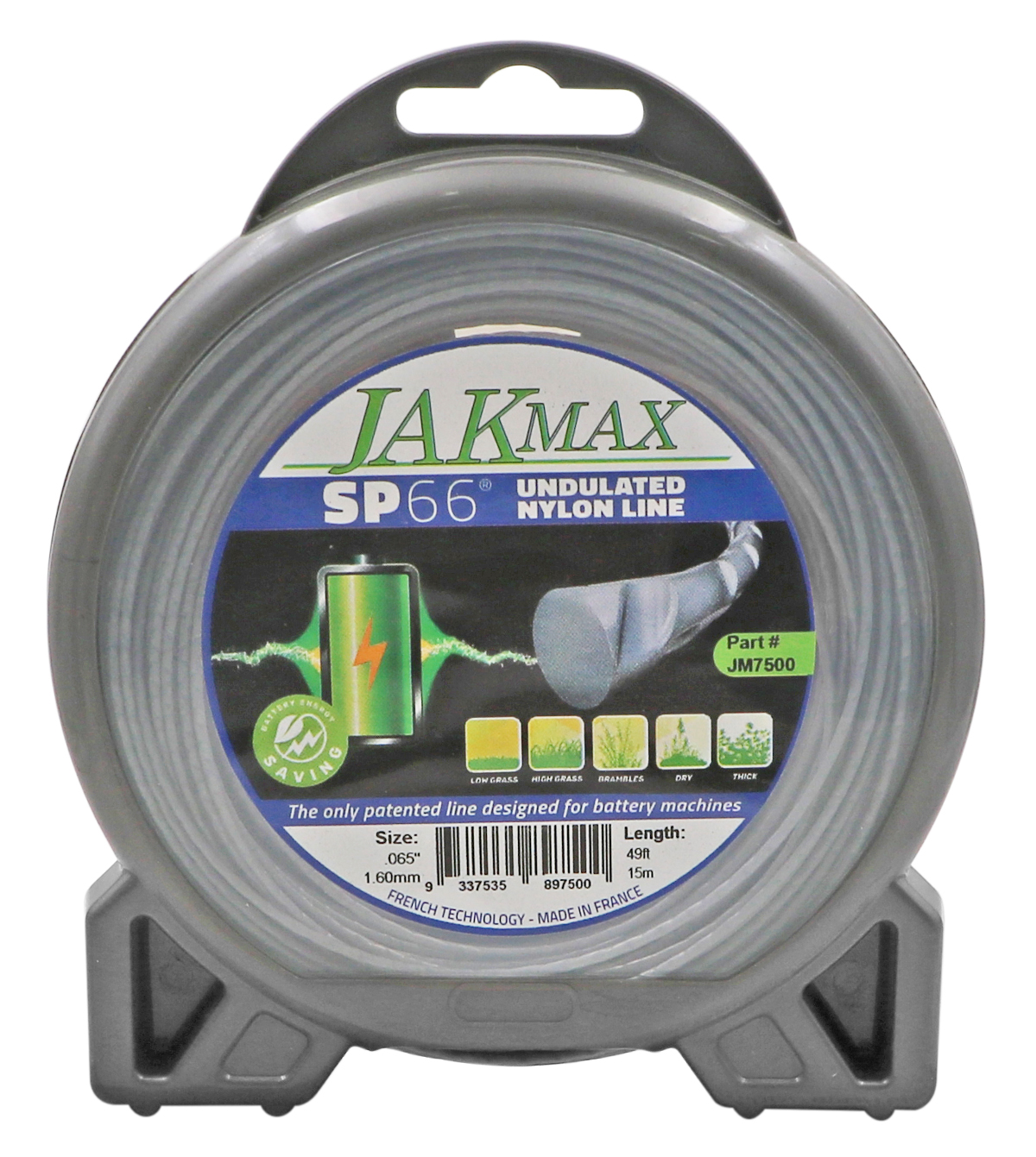 SP66 Undulated Nylon Line – Clamshell, .065″/1.60mm
