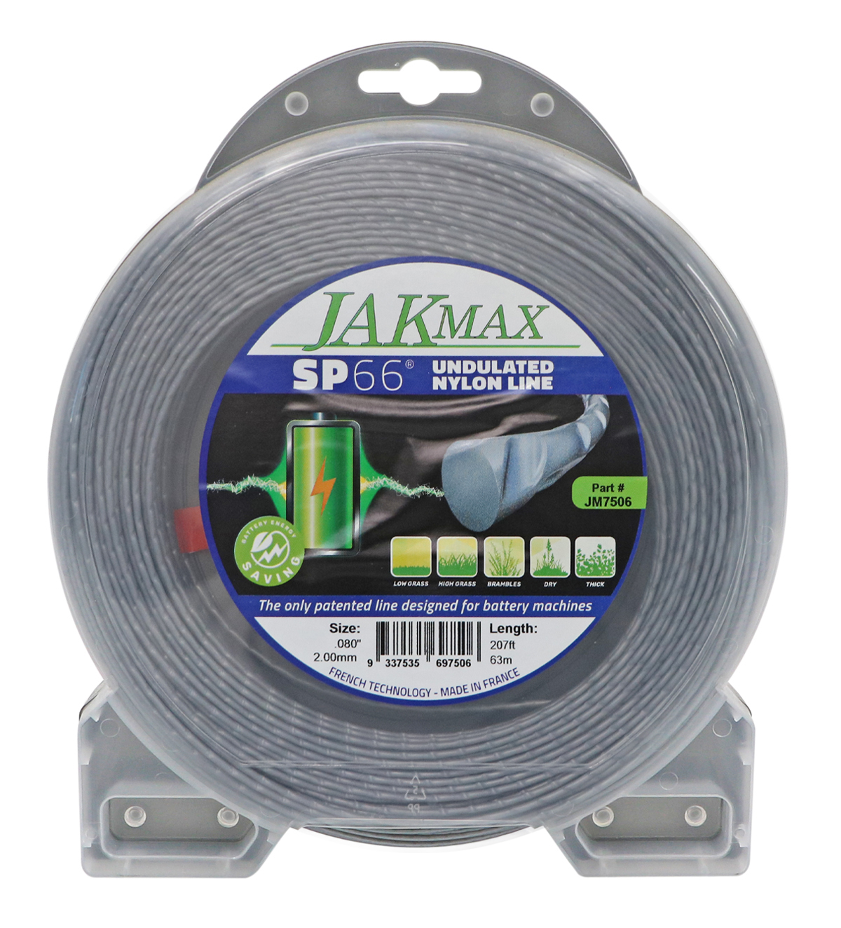 SP66 Undulated Nylon Line – 1/2lb Donut, .065″/1.60mm