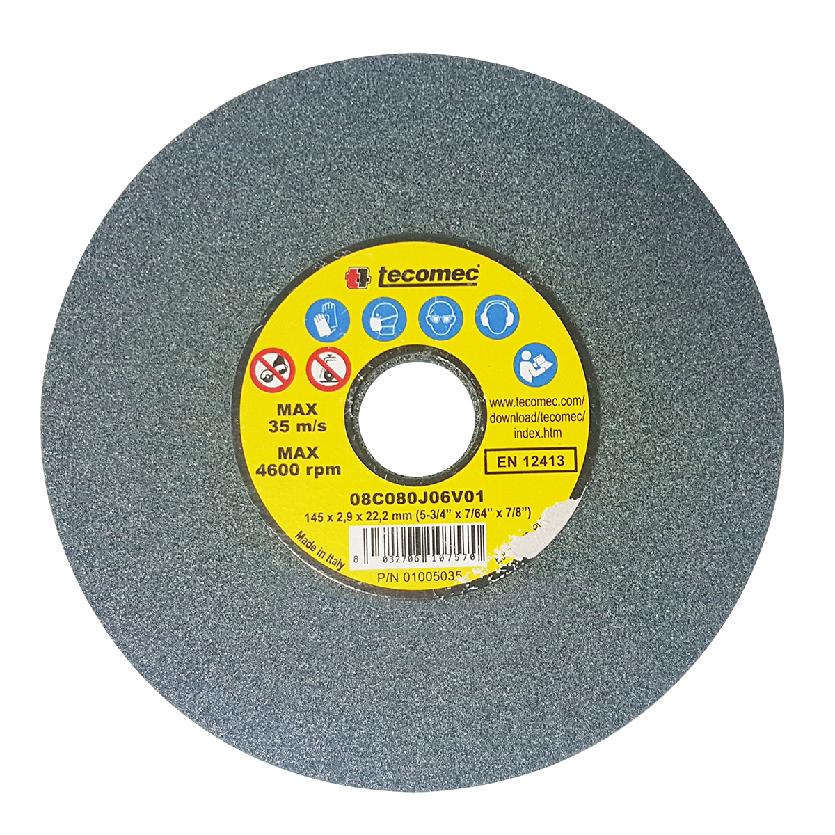 Tecomec Tungsten Grinding Wheel – 1/4″, .325″, 3/8″LP – 145×22.2×2.9mm