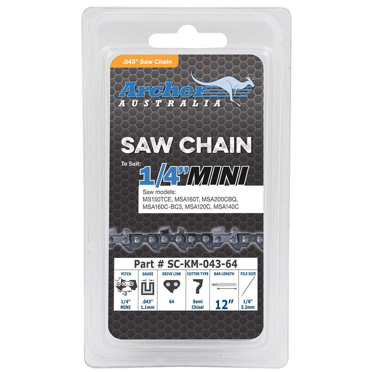 Chain Loop Semi Chisel – 1/4 Mini, .043, 28DL