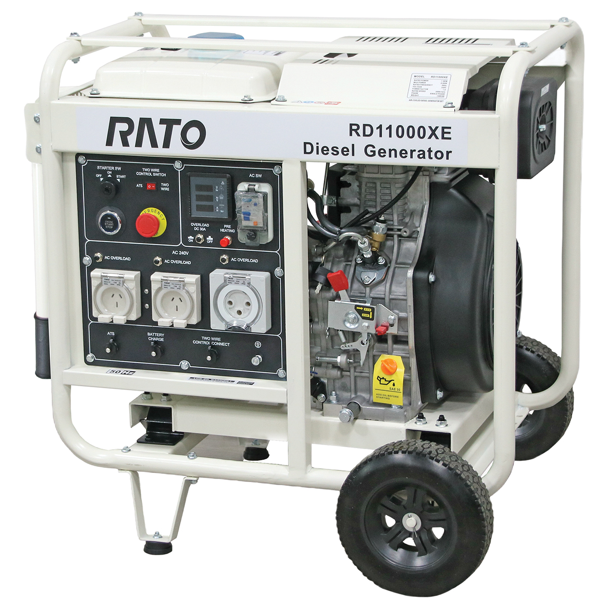 Rato 8.0kW Open Frame Diesel Generator