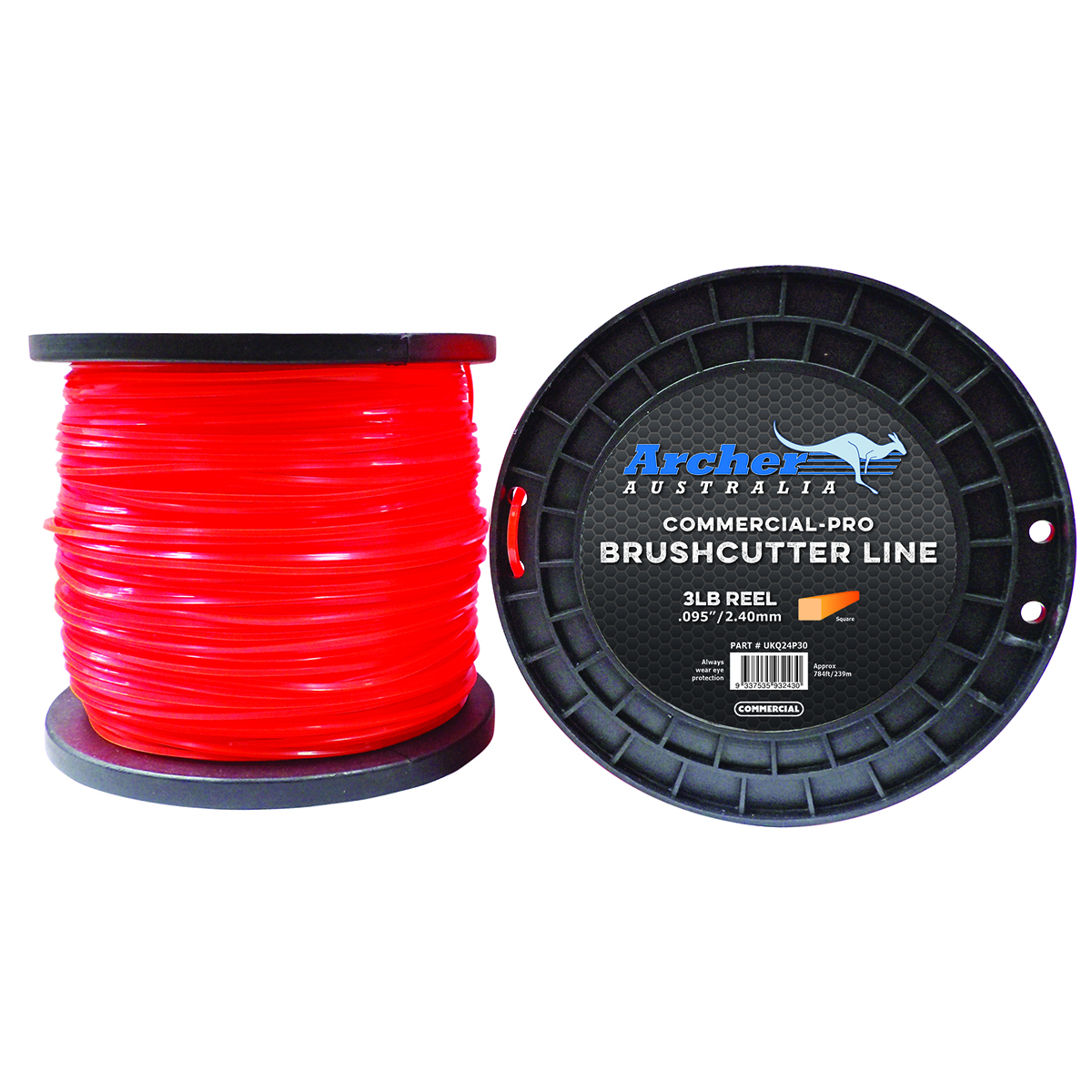 Archer Commercial-Pro Square Nylon Line – 2.40mm/.095” – 3lb Reel