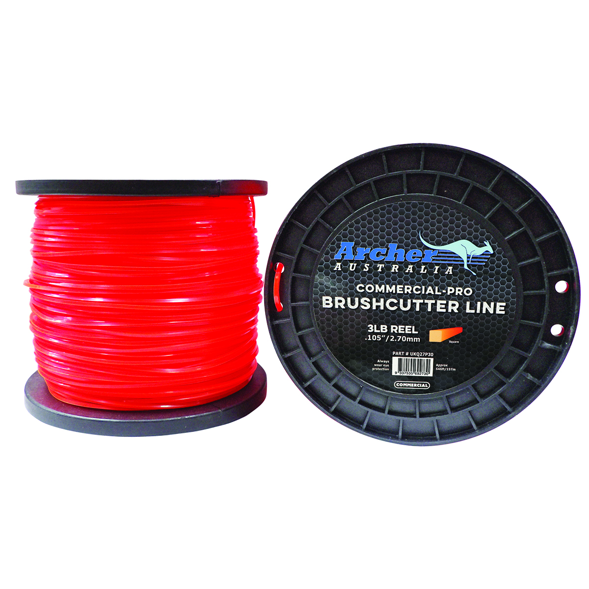 Archer Commercial-Pro Square Nylon Line – 2.70mm/.105″ – 3lb Reel