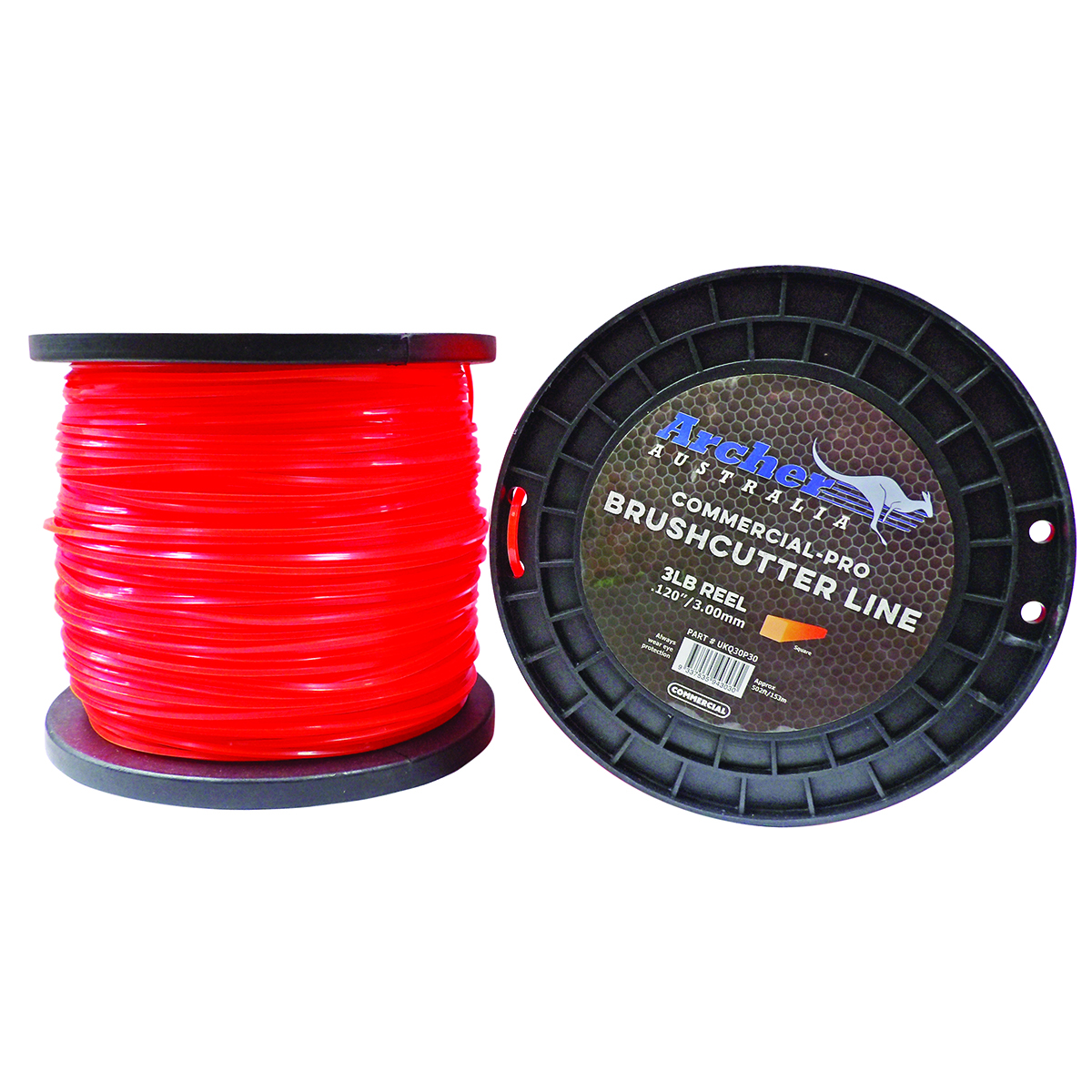 Archer Commercial-Pro Square Nylon Line – 3.00mm/.120″ – 3lb Reel