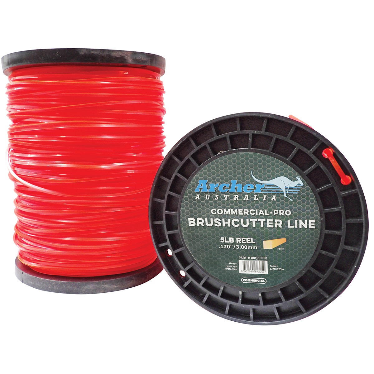 Archer Commercial-Pro Square Nylon Line – 3.00mm/.120″ – 5lb Reel